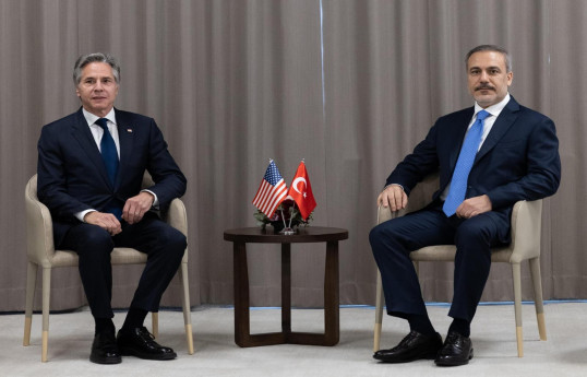 ABŞ Dövlət Katibi Entoni Blinken Türkiyə xarici işlər naziri Hakan Fidan