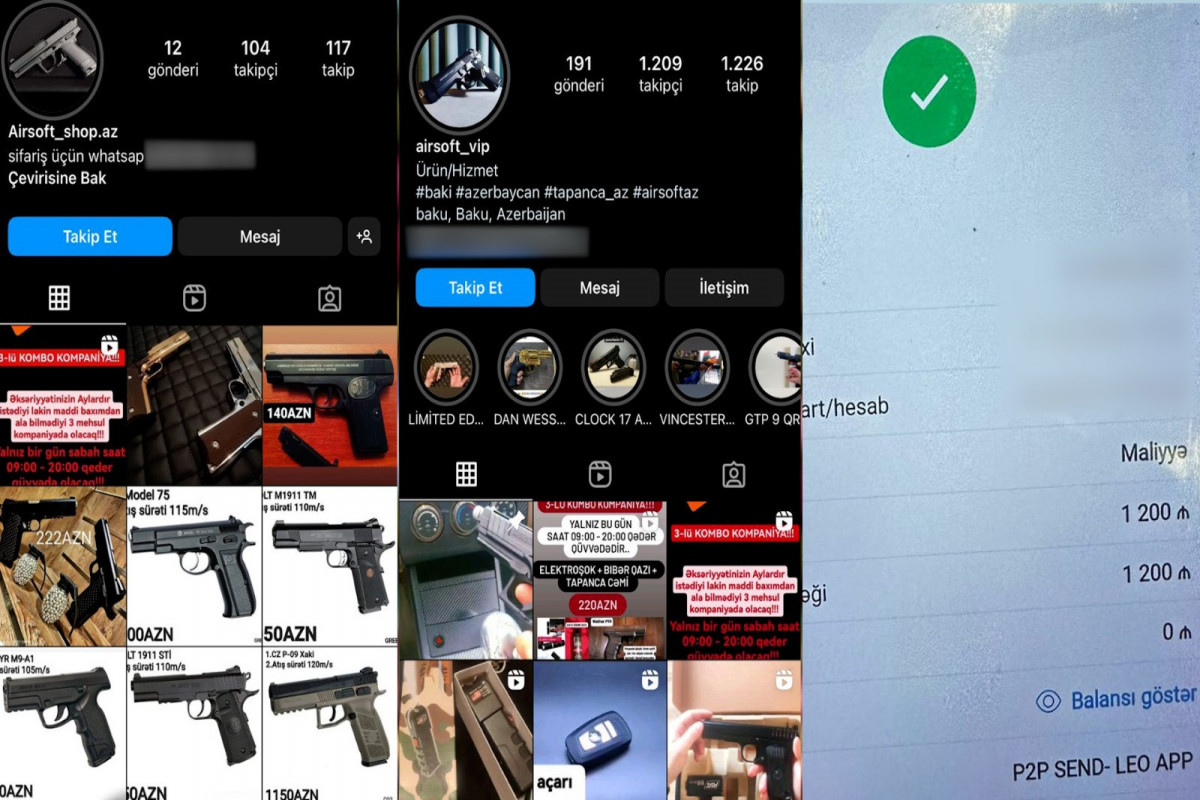 Sosial şəbəkələrdə oyuncaq metal tapança reklamı və satışı aşkarlanıb