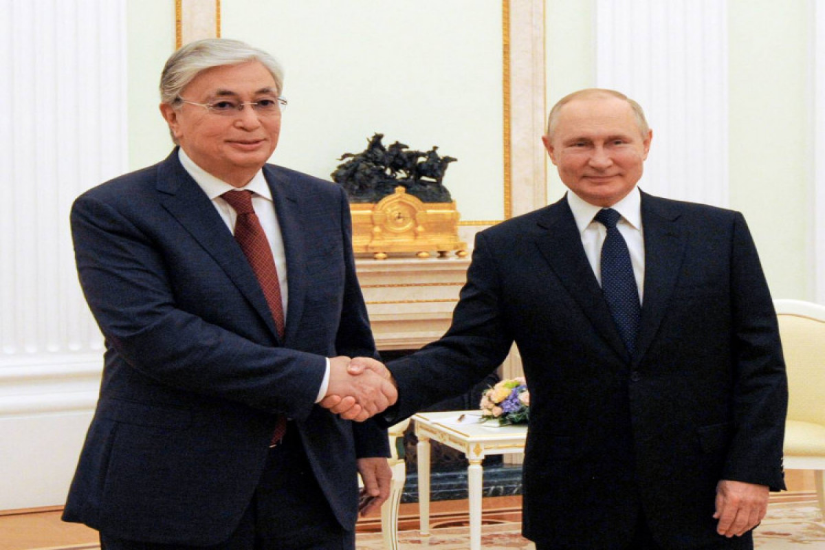 Qazaxıstan Prezidenti Kasım-Jomart Tokayev, Rusiya dövlət başçısı Vladimir Putin