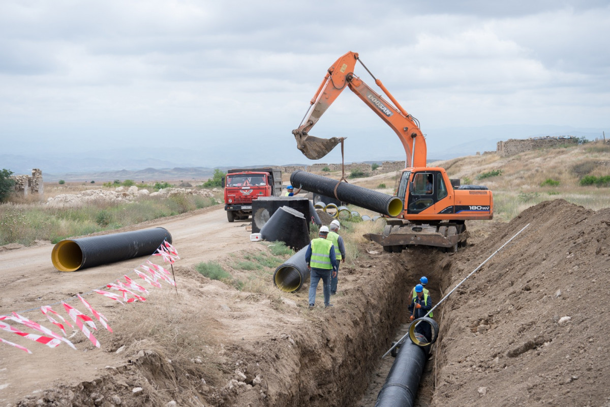 Cəbrayılda içməli və tullantı su infrastrukturlarının yaradılmasına başlanılıb