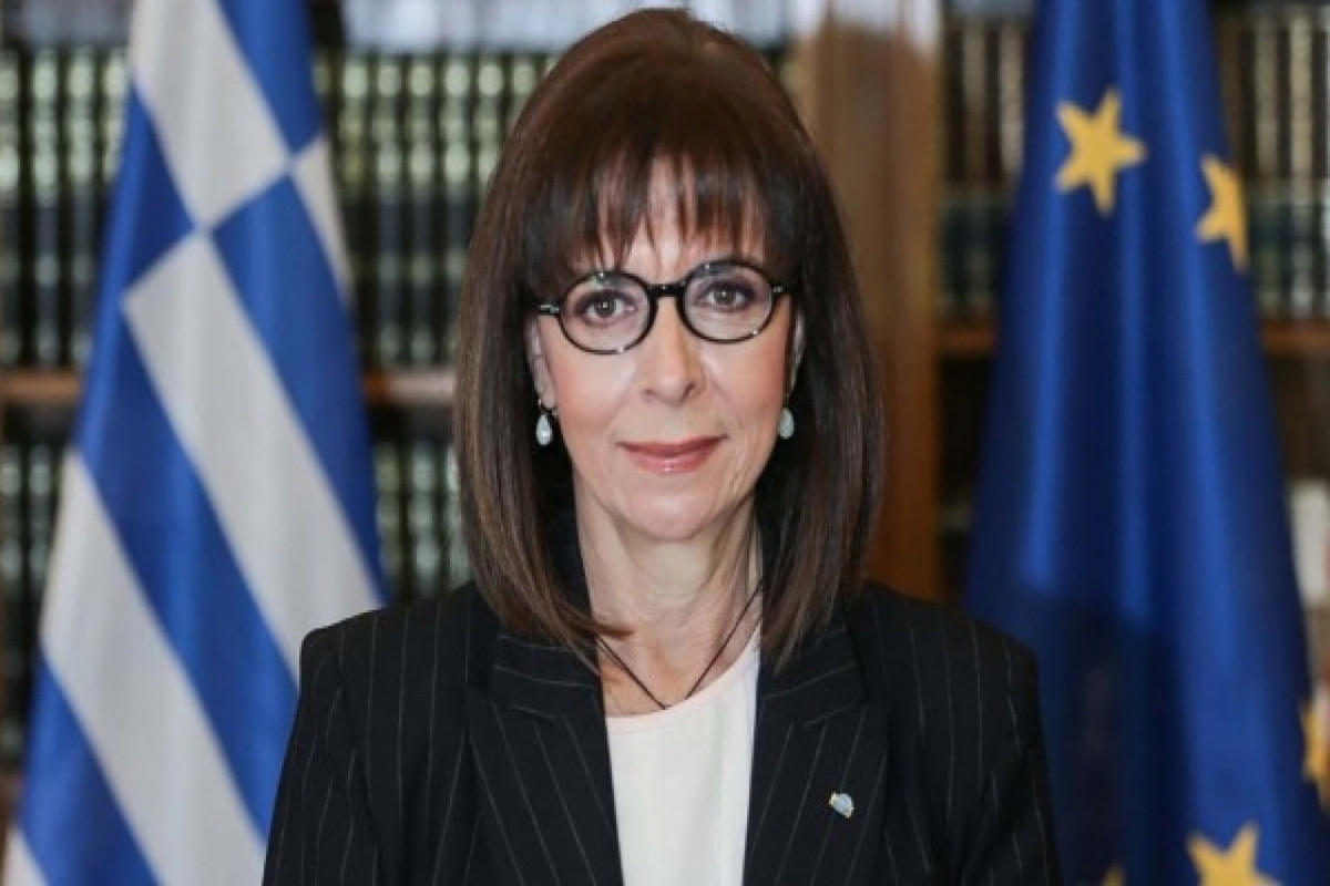 Yunanıstan Respublikasının Prezidenti Katerina Sakellaropulu