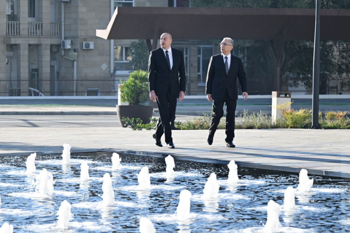 Prezident Bakı Dəmiryol Vağzalı və "28 May" stansiyasının qarşısındakı yenidənqurma işləri ilə tanış olub - FOTO - YENİLƏNİB 