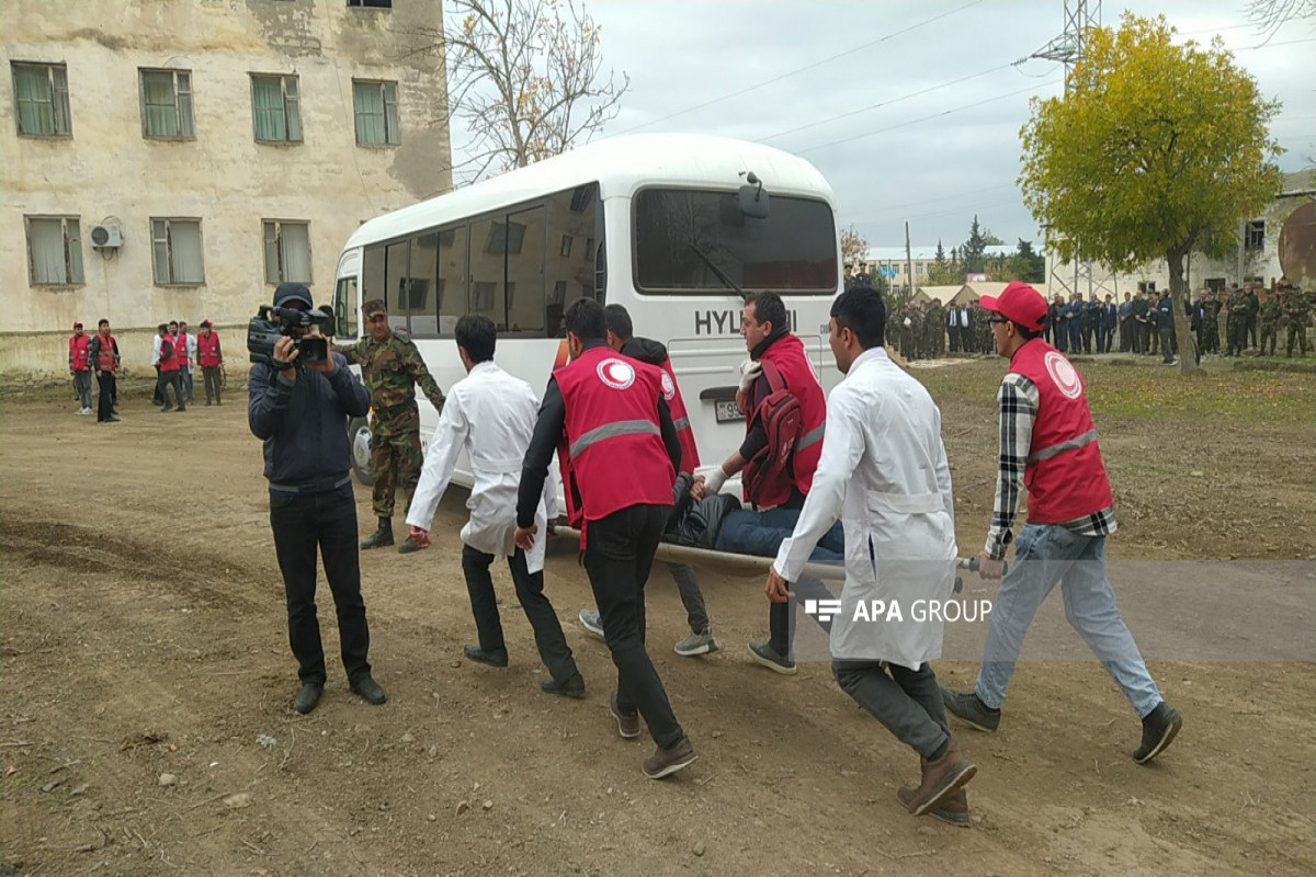 Cəlilabadda fövqəladə hadisələrin nəticələrinin aradan qaldırılması ilə bağlı mülki müdafiə təlimi keçirilib - FOTO 