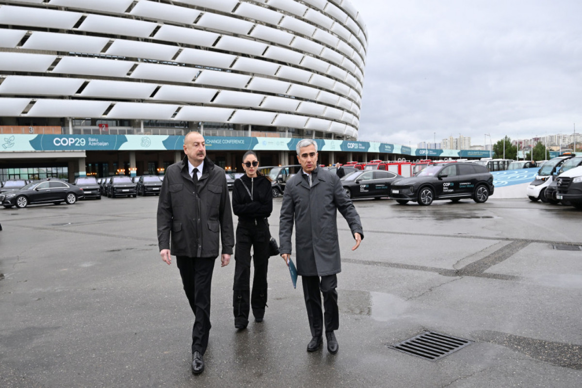 Prezident İlham Əliyev Bakı Olimpiya Stadionunun ərazisində COP29-la bağlı yaradılan şəraitlə tanış olub - YENİLƏNİB 