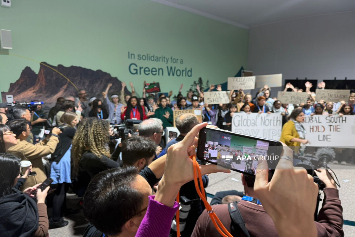 COP29 çərçivəsində bir sıra ölkəni təmsil edən ekoloji fəallar iqlim maliyyəsinin artırılması tələbi ilə aksiya keçirib - FOTO - VİDEO 