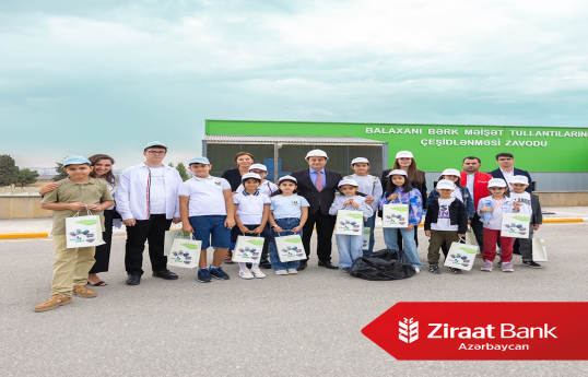 Ziraat Bank Azərbaycan uşaqlar üçün “Təmiz Şəhər” ASC-nin təsərrüfat sahələrinə eko maarifləndirmə turu təşkil edib