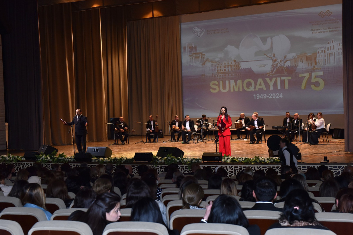 Sumqayıt şəhərinin 75 illiyinə həsr olunan tədbir keçirilib - FOTO 