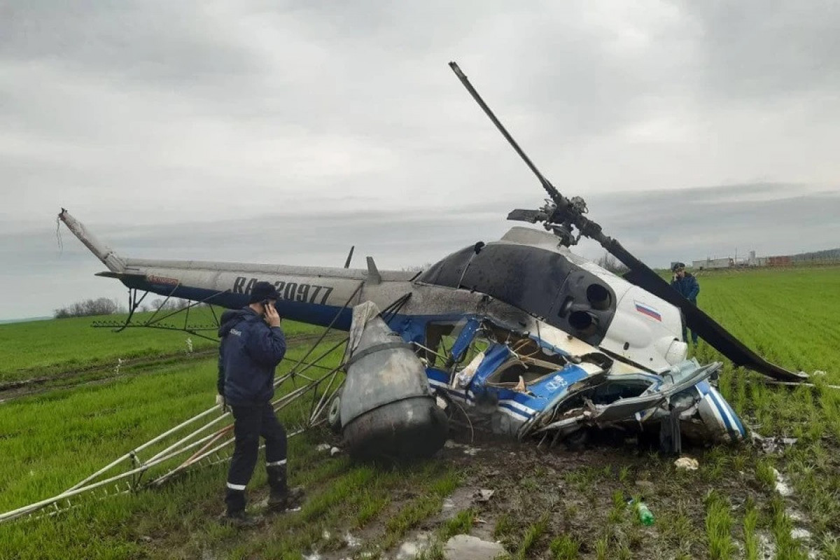 Rusiyada helikopter qəzaya uğrayıb, 3 nəfər ölüb