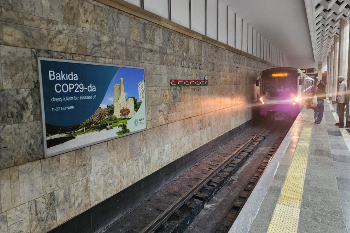 Bakı metrosunda COP29-la bağlı məlumatlandırma işləri aparılır - FOTO 