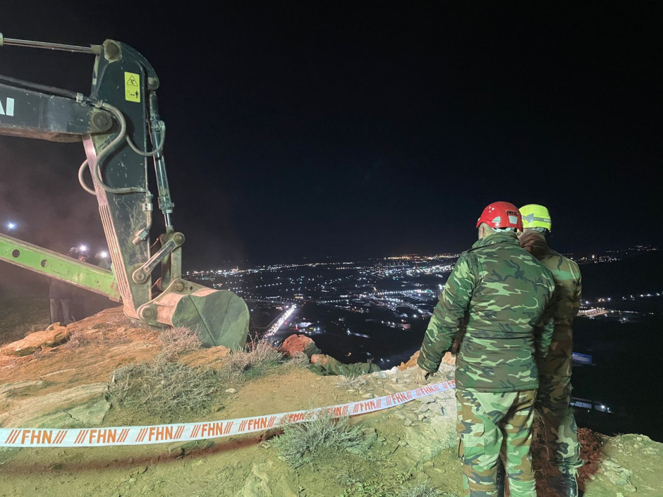 Kəmaləddin Heydərov Badamdarda uçqun təhlükəsi olan qaya parçalarının ərazidən götürülməsi işləri ilə tanış olub