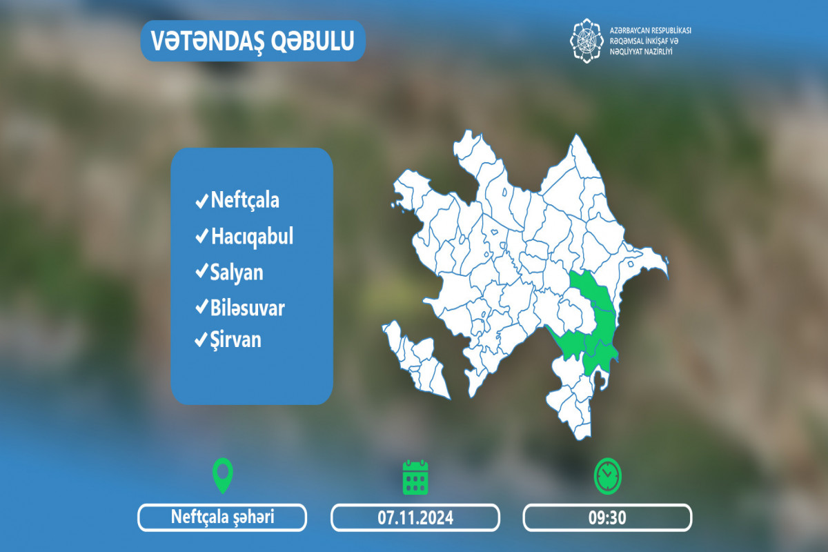 Rəşad Nəbiyev Neftçalada vətəndaşları qəbul edəcək