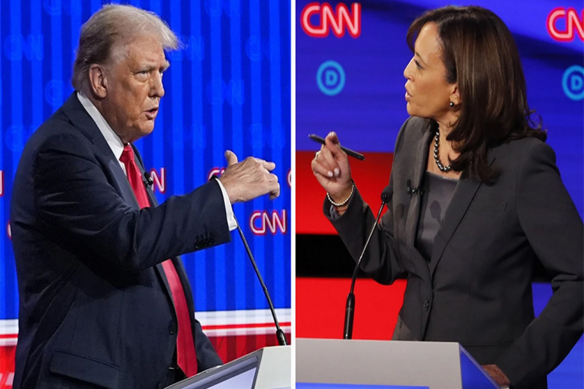 Kamala Harris Trampla debatlar zamanı mikrofonların daima açıq olmasını istəyib