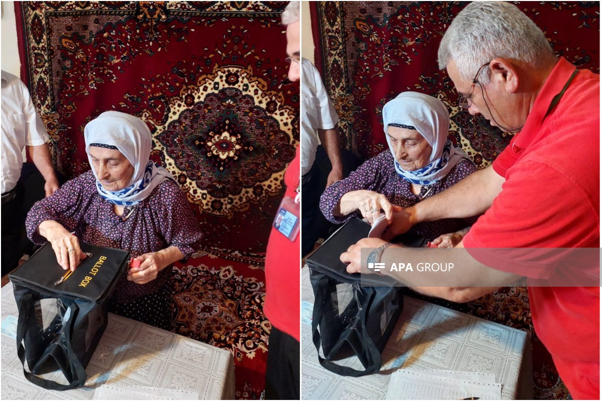 Lənkəranda 104 yaşlı seçici səs verib - FOTO 