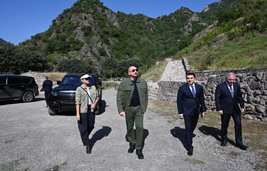 Prezident İlham Əliyev və birinci xanım Mehriban Əliyeva Xudavəng monastır kompleksində olublar - YENİLƏNİB  - FOTO 