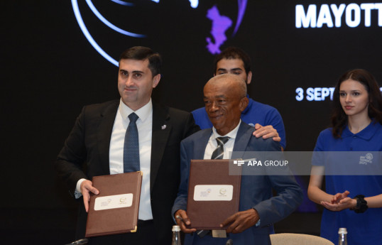 "Qəmər Adaları İttifaqının Fransa tərəfindən qeyri-qanuni işğalı" konfransı çərçivəsində memorandum imzalanıb - FOTO 