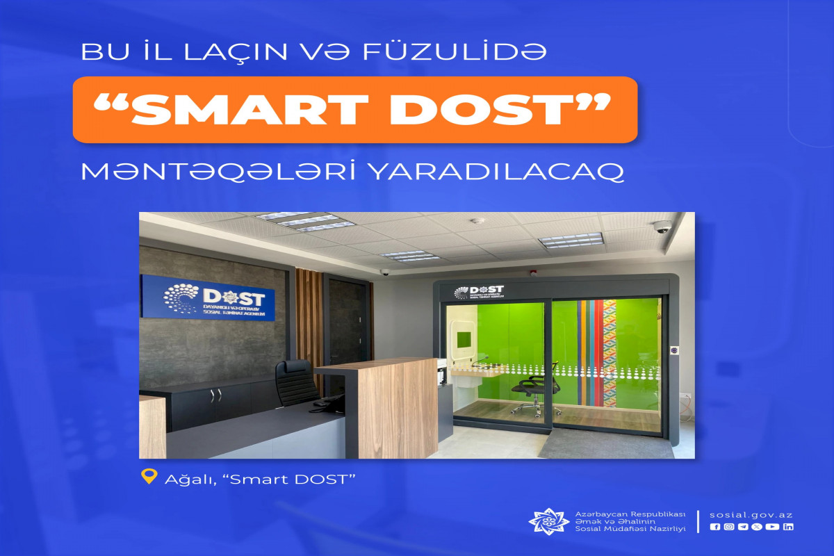 Bu il Laçın və Füzulidə “Smart DOST” məntəqələri yaradılacaq