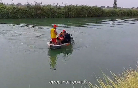 Bərdədə 31 yaşlı kişi kanalda batıb  - VİDEO 
