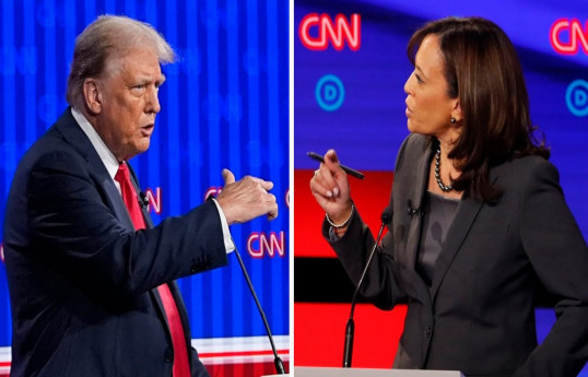 Harris Trampla debatda qapalı mikrofon qaydası ilə razılaşıb