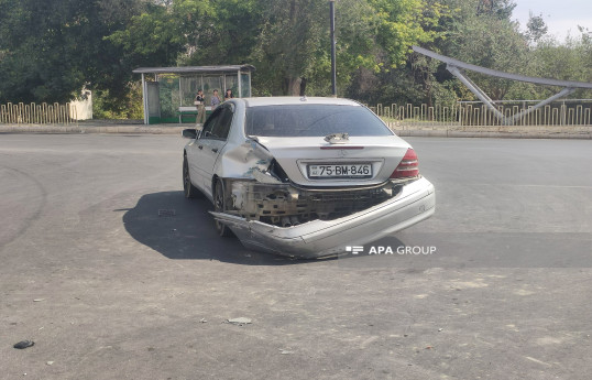 Naxçıvanda avtomobil motosikletlə toqquşub, bir nəfər xəsarət alıb - FOTO 