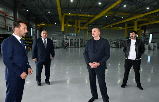 Prezident İlham Əliyev Ağdam Sənaye Parkında görülən işlərlə tanış olub, yeni zavodların açılışlarında iştirak edib