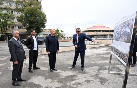 Prezident Xankəndidə “Bulud” hotelində aparılan təmir-bərpa işləri ilə tanış olub  - YENİLƏNİB 