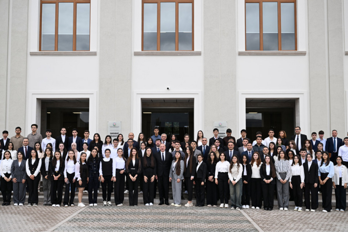 Prezident Xankəndi şəhərində Qarabağ Universitetinin açılışında iştirak edib - YENİLƏNİB 1 