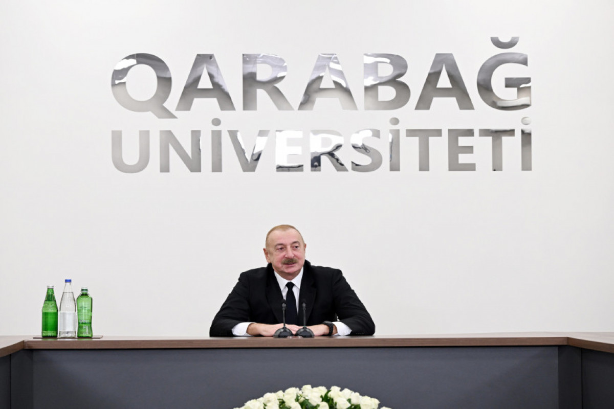 Prezident Xankəndi şəhərində Qarabağ Universitetinin açılışında iştirak edib - YENİLƏNİB 1 