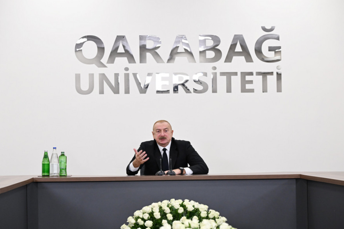 Prezident Xankəndi şəhərində Qarabağ Universitetinin açılışında iştirak edib - YENİLƏNİB 1 