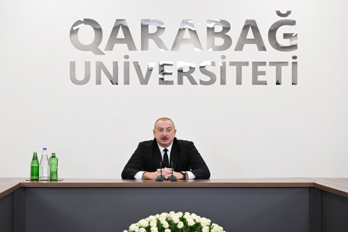 Prezident Xankəndi şəhərində Qarabağ Universitetinin açılışında iştirak edib - YENİLƏNİB 1 