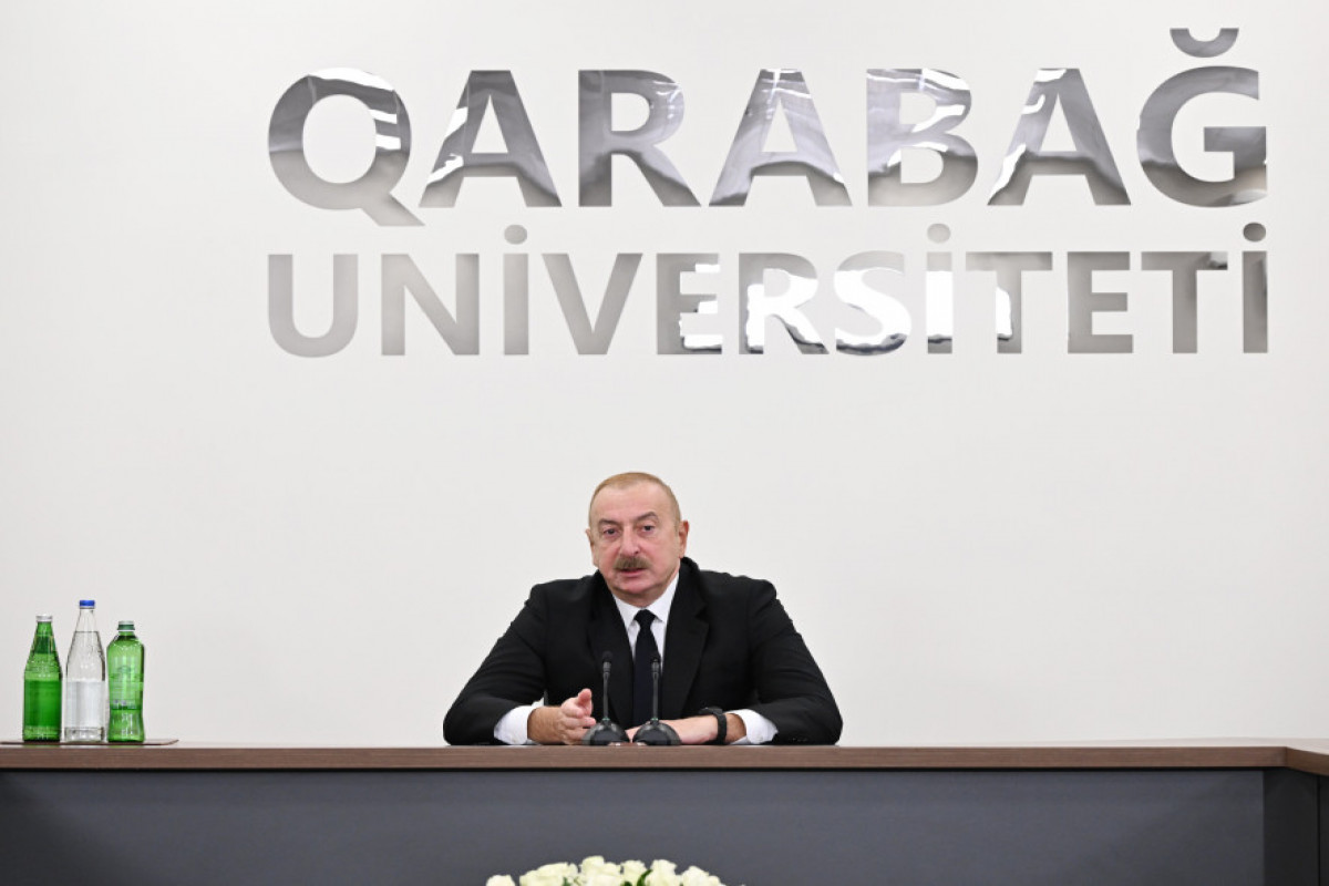 Prezident Xankəndi şəhərində Qarabağ Universitetinin açılışında iştirak edib - YENİLƏNİB 1 