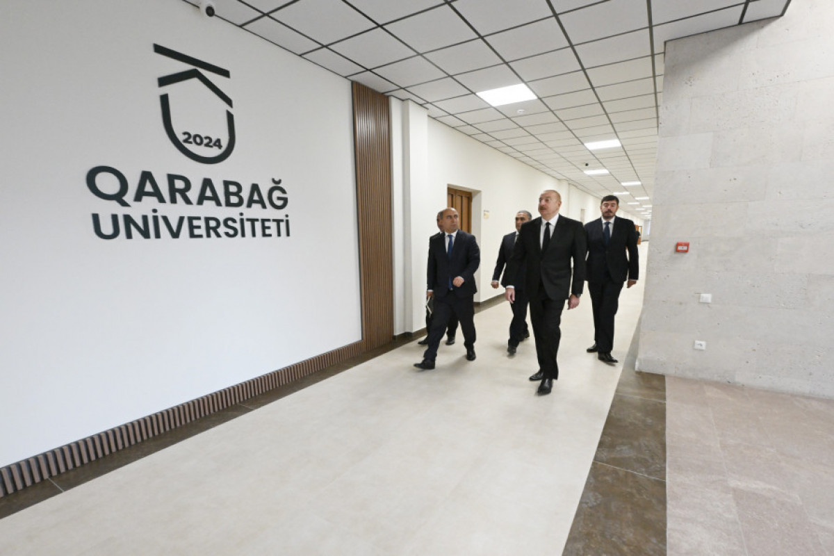 Prezident Xankəndi şəhərində Qarabağ Universitetinin açılışında iştirak edib - YENİLƏNİB 1 