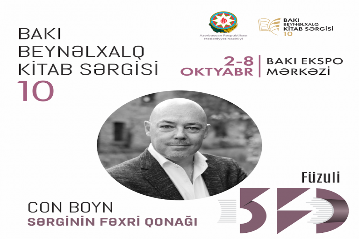 Dünya şöhrətli yazar Bakı Beynəlxalq Kitab Sərgisinin fəxri qonağı olacaq