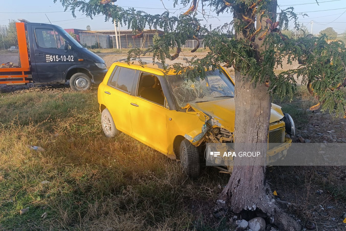 Tovuzda yol qəzası olub, xəsarət alan var - FOTO 