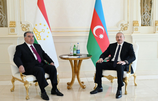 Tacikistan Prezidenti Emoməli Rəhmon, Azərbaycan Prezidenti İlham Əliyev