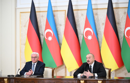 Azərbaycan və Almaniya prezidentləri mətbuata bəyanatlarla çıxış ediblər - YENİLƏNİB-2 
