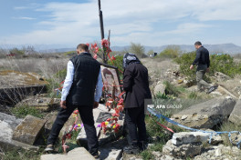 Qarabağın ilk şəhidlərindən Bəxtiyar Quliyev 32 il sonra dəfn edildiyi qəbiristanlıqda anılıb - FOTO 