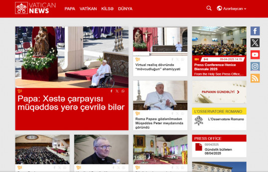 “Vatican News”un Azərbaycan dili bölməsi fəaliyyətə başlayıb