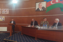 Gəncədə fövqəladə hallarda davranış qaydaları ilə bağlı seminar keçirilib - FOTO 