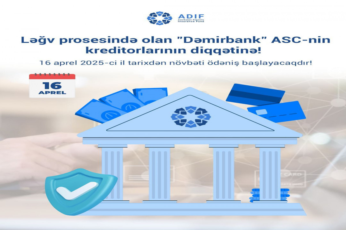 Ləğv prosesində olan bankın təminatsız kreditorlarının tələblərinin ödənilməsinə başlanılır