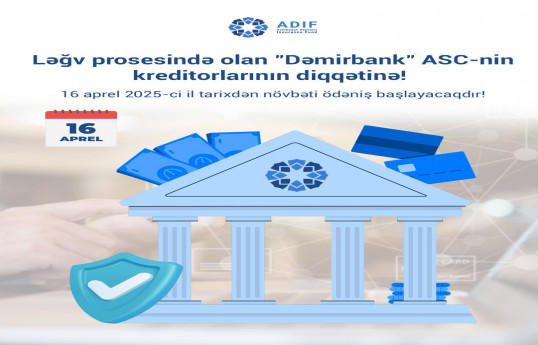 Ləğv prosesində olan bankın təminatsız kreditorlarının tələblərinin ödənilməsinə başlanılır