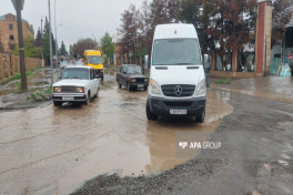 Güclü yağış Gəncədə fəsadlara səbəb olub - FOTO 