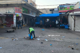 “Vosmoy” bazarının ətrafında küçə ticarəti yığışdırılıb - FOTO 