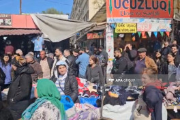 “Vosmoy” bazarının ətrafında küçə ticarəti yığışdırılıb - FOTO 