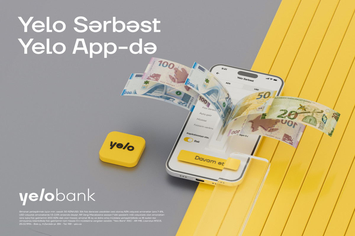 "Yelo Sərbəst" əmanəti artıq Yelo App-də!