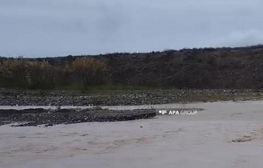 Ağdamdan keçən Qarqar və Xaçın çaylarına sel gəlib - FOTO 