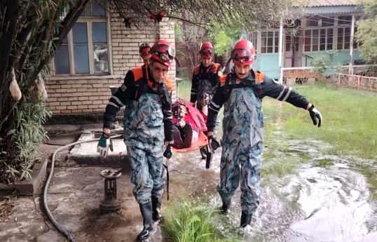 FHN: Su basan ərazilərdə tədbirlər davam etdirilir - VİDEO 