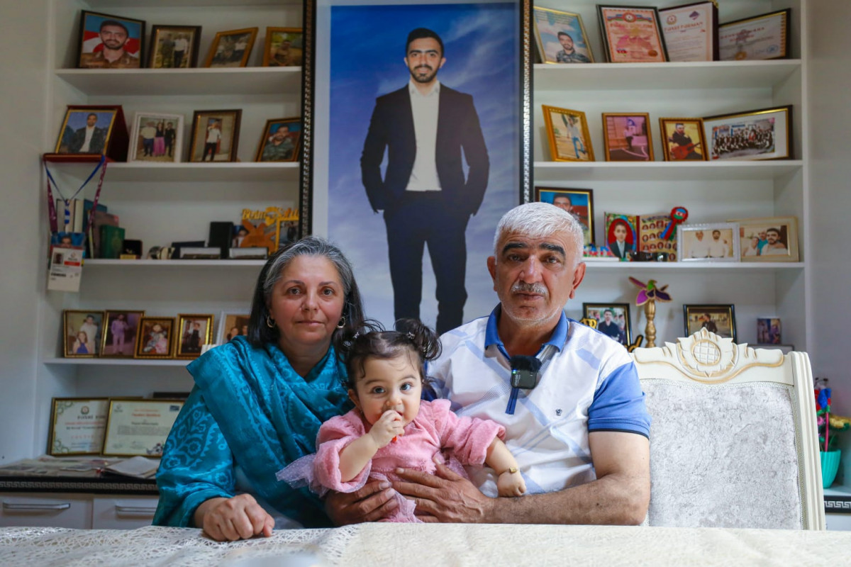 Yeganə övladı şəhid olan Balaxanı neftçisinin ailəsində yenidən uşaq səsi gəlir - FOTO 
