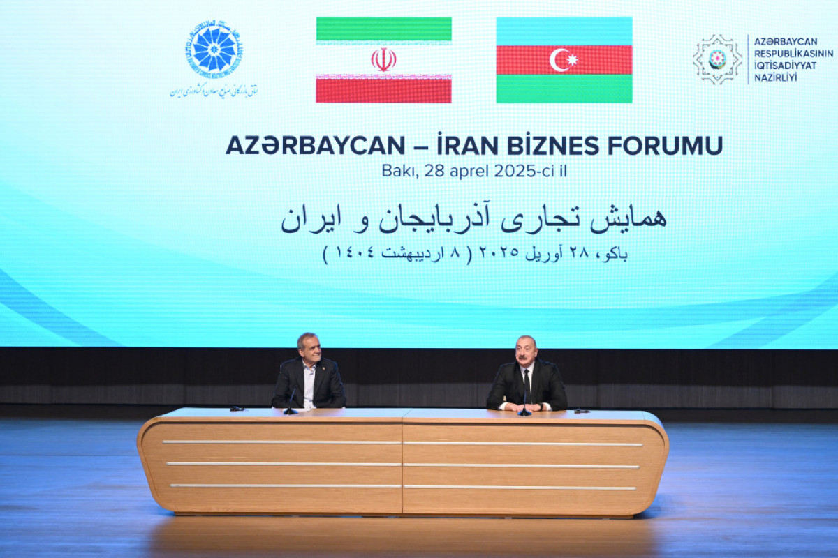 Bakıda Azərbaycan-İran biznes forumu keçirilib, Azərbaycan Prezidenti İlham Əliyev və İran Prezidenti Məsud Pezeşkian tədbirdə iştirak ediblər  - YENİLƏNİB2 