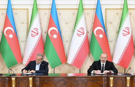 Azərbaycan və İran arasında imzalanmış sənədlərin mübadiləsi olub