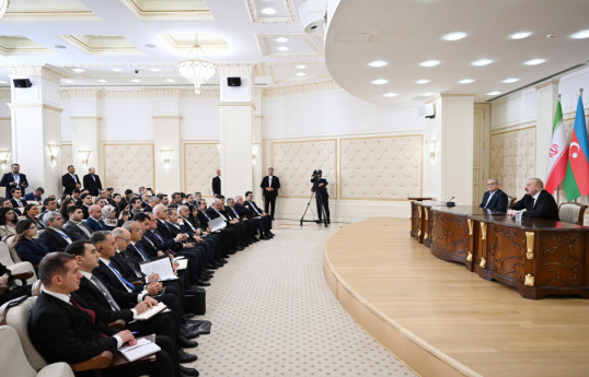 Azərbaycan və İran prezidentləri mətbuata bəyanatla çıxış ediblər - YENİLƏNİB-2 